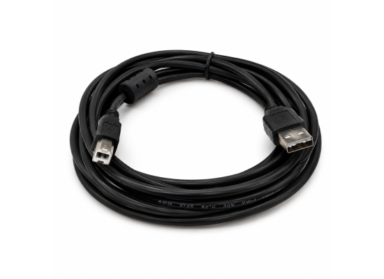 USB 2.0 Printer Cable 1.5M - USB Type-A to USB Type-B Male