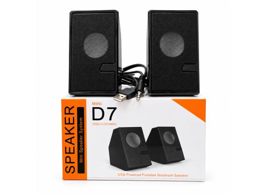 Multimedia Speakers SG-D7 Mini Multimedia Speakers - 2.0 Channel, Volume Control
