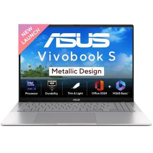 ASUS Vivobook S16 (S3607) | Intel Core Ultra 7 Processor 255H -AI NPU up to 13TOPS | 16GB DDR5 | 1TB M.2 | 16-inch FHD+ IPS 144Hz | Cool Silver