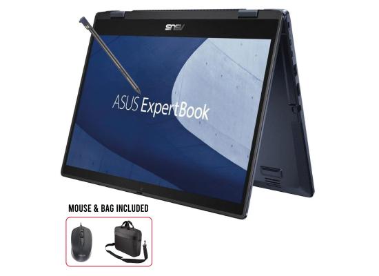 Asus ExpertBook B3 Flip Laptop | Intel Core 7 150U | 16GB RAM | 512GB SSD | 14" X-360 Touch FHD Display | Bag, Mouse & Stylus Included