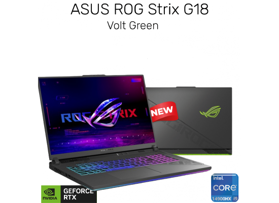 ASUS ROG Strix G18 (2024) | Core i9 14th Gen 14900HX | Nvidia GForce RTX 4060 (8GB VRAM) | 32GB RAM DDR5 | 18" 2.5K, IPS, 240Hz | 1TB SSD | RGB Keyboard, WiFi 6E