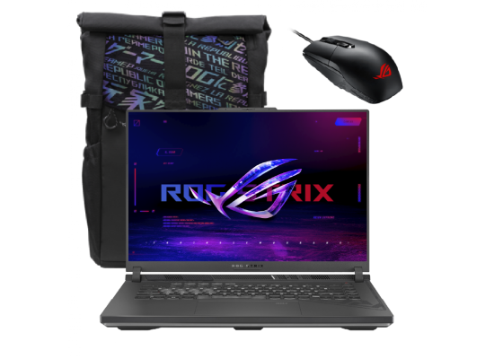 ASUS ROG Strix G16 | Core i7-13650HX 13th Gen | 16GB DDR5 | Nvidia GeForce RTX 4050 6GB | 16-inch FHD Plus ,IPS, 165Hz | 512GB SSD M.2 NVMe | 90WHrs Battery | ROG Impact Gaming Mouse ROG backpack