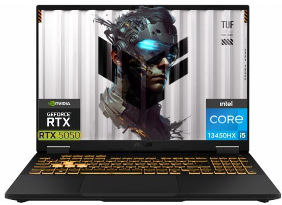 ASUS TUF F16 (FX608JH) (2025)| 13th Gen Intel® Core™ i5-13450HX | NVIDIA® GeForce RTX™ 5050 6GB-VRAM GDDR7 | 16-inch FHD+ 165Hz IPS-level |  Jaeger Gray