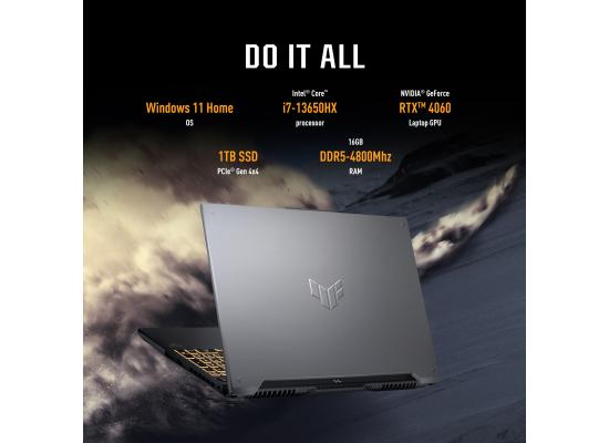 ASUS TUF F16 (FX607) | Core i7-13650HX  13th Gen | 16GB RAM DDR5 | 1TB SSD M.2 NVMe |  RTX 4060 8GB DDR6| 16-inch 165Hz,IPS