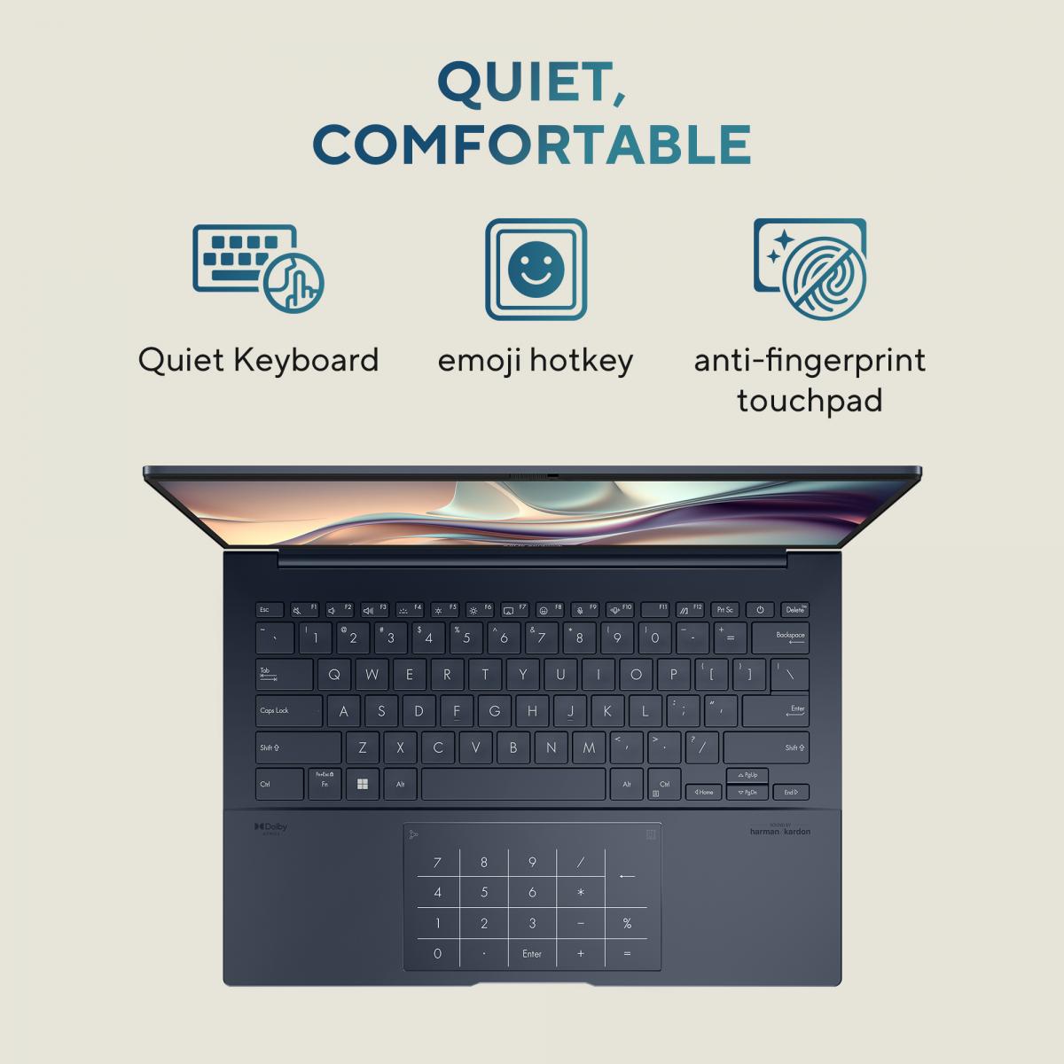 Asus Zenbook 14 OLED (UX3405CA) | Intel® Core™ Ultra 9 Processor 285H (AI Boost) | 14 OLED TouchScreen 3K,120Hz | 16GB LP-DDR5X RAM | 1TB SSD Asus Zenbook 14 OLED (UX3405CA) | Intel® Core™ Ultra 9 Processor 285H (AI Boost) | 14 OLED TouchScreen 3K,120Hz | 16GB LP-DDR5X RAM | 1TB SSD