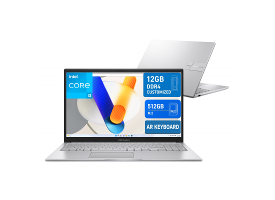 ASUS Vivobook 15 F1504VA Laptop - Core i3-1315U - 12GB RAM (Customized) - 512GB SSD - 15.6" FHD IPS