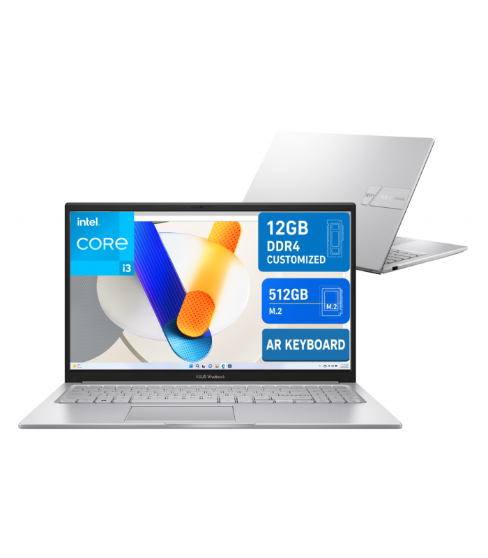ASUS Vivobook 15 F1504VA Laptop - Core i3-1315U - 12GB RAM (Customized) - 512GB SSD - 15.6" FHD IPS