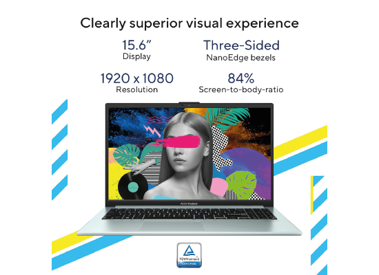 ASUS Vivobook Go 15 | Intel® Core™ i3-N305 Processor | 8GB DDR4 | 512GB SSD | 15.6-inch FHD IPS- Panel | Green Gray
