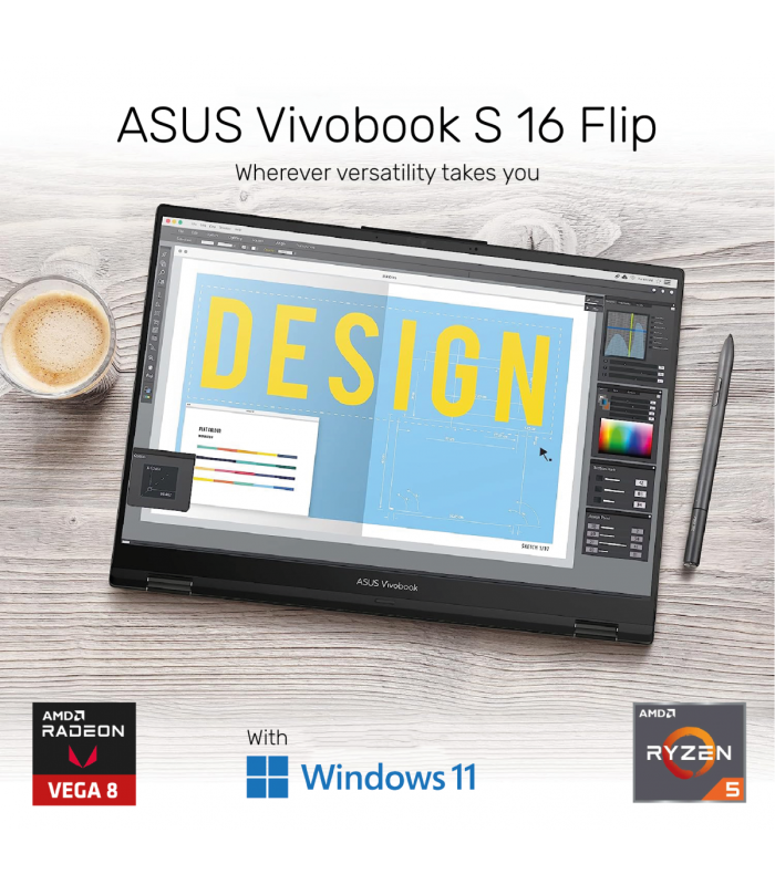 ASUS Vivobook S 16 Flip - TN3402YA | AMD Ryzen™ 5 7530U | 16GB DDR4 | 16" WUXGA Touch with ASUS Pen