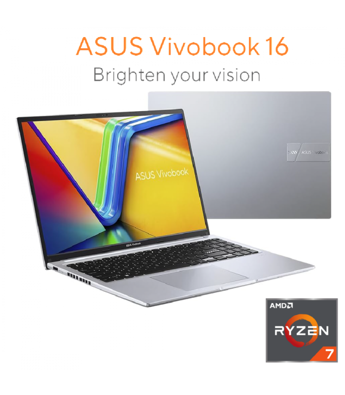 ASUS Vivobook 16 | AMD Ryzen™ 7 - 7730U| 16GB RAM DDR5 | 1TB SSD M.2  | 16" Full HD+ ,IPS | Backlit Keyboard