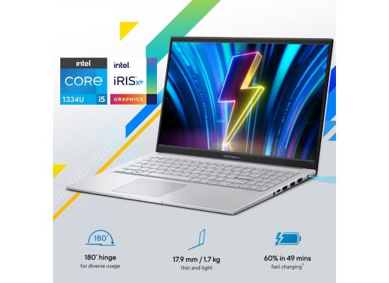 ASUS Vivobook 15 X1504VA| Core i5 13TH Gen | 16GB RAM (Customized)  | 512GB SSD | 15.6" full HD -180 Hinge