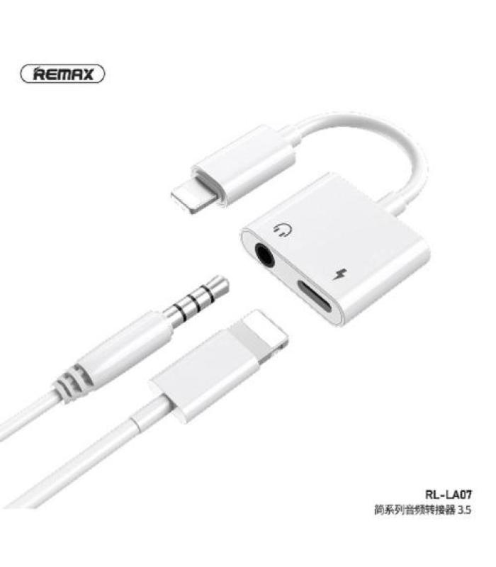 Converter Lightning to  AUX 3.5mm Audio + Lightning  RM-RL-LA07 Adapter