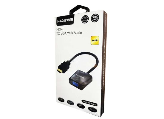 HAING High Quality HDMI to VGA with Audio Adapter