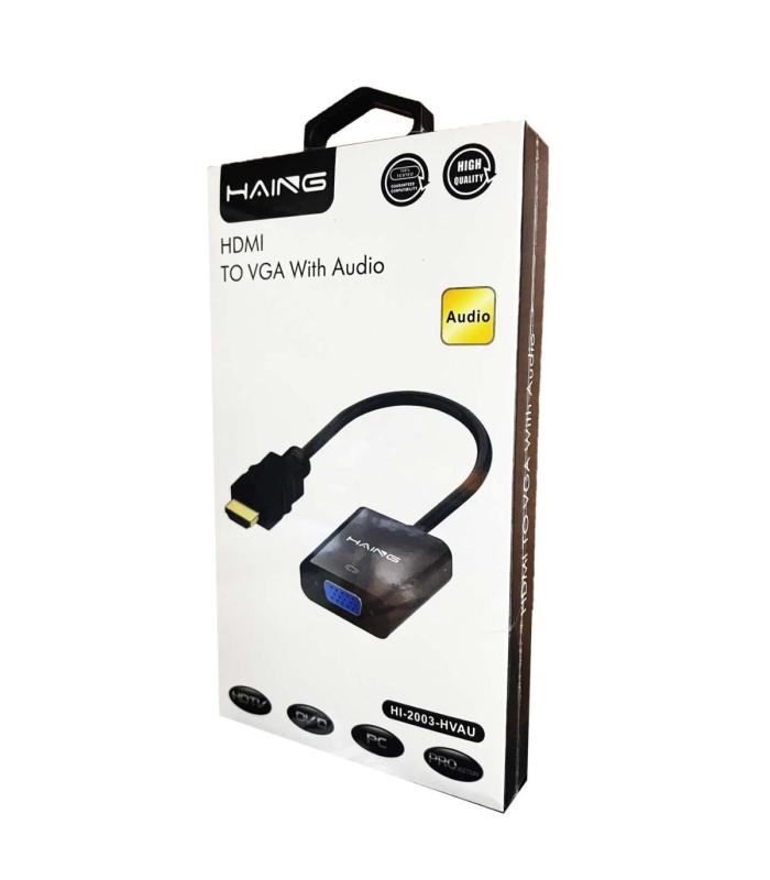 HAING High Quality HDMI to VGA with Audio Adapter