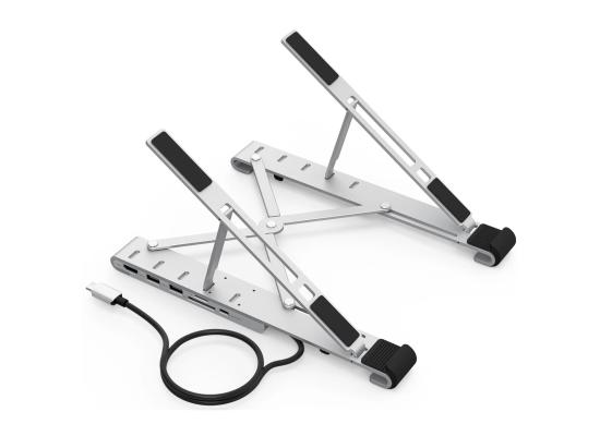 CHOETECH HUB-M43-V1 Collapsible Laptop Stand with USB C Hub 9 in 1 Docking Station