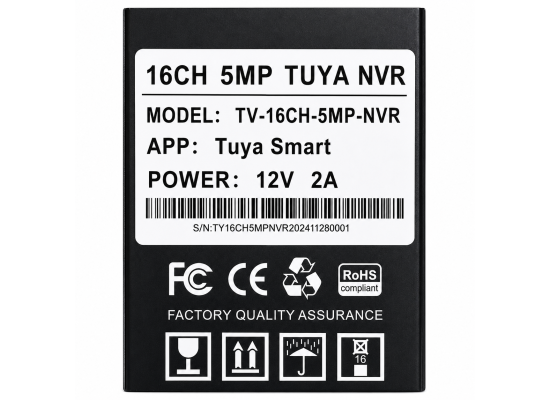 NVR 16CH 5MP Tuya Smart | TV-16CH-5MP-NVR Network Video Recorder
