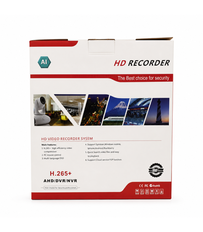 NVR 10CH TN-NVR-08VG 8MP H.265 Network Video Recorder | Tuya Smart NVR