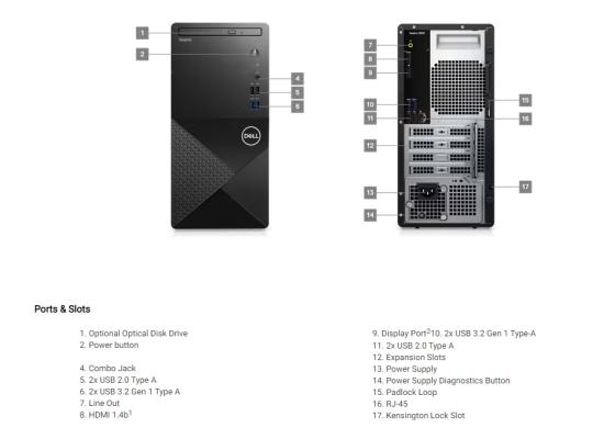 Dell Vostro 3910 12Gen Core i5 | 8GB RAM DDR4 | 256GB SSD M.2