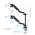 Fellowes  Platinum Series Dual Stacking Monitor Arm