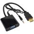 HAING High Quality HDMI to VGA with Audio Adapter