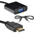 HAING High Quality HDMI to VGA with Audio Adapter