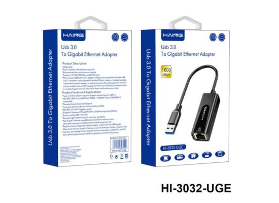 HAING HI-3032-UGE USB 3.0 To Gigabit Ethernet Adapter