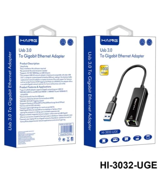 HAING HI-3032-UGE USB 3.0 To Gigabit Ethernet Adapter