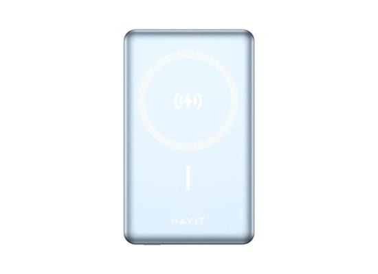 HAVIT PB5203 MageSafe Magnetic Powerbank | Wireless Charging | 10.000 mAh | Blue