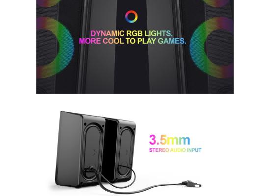HAVIT GAMENOTE SK202 RGB LIGHT STEREO ELECTRONIC SPORTS SPEAKER