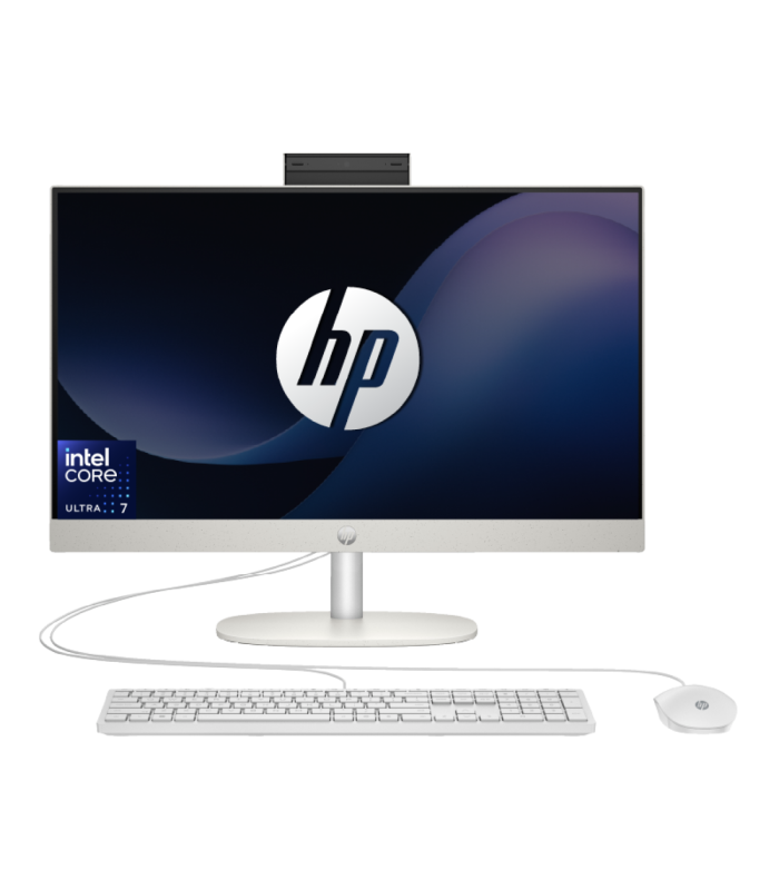 HP All-in-One AIO 24-cr1006ne PC Intel Core™ Ultra 5 125U Up to 4.3 GHz Processor 16 GB DDR5 5600 MHz RAM 23.8" FHD Non-Touch IPS Display