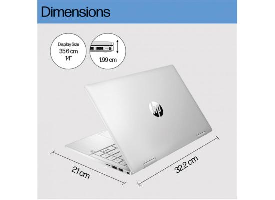 HP Pavilion 1in2 x360 14-ek2007ne| Intel Core Ultra 5 120U Built-in AI | 16GB RAM | 14" 360 Touch FHD, IPS | Silver
