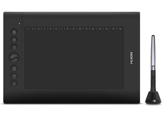 HUION H610 Pro V2 Graphic Drawing Tablet | Pen Tablet Tilt Function Battery-Free Stylus 8192 Pen Pressure with 8 Express Keys