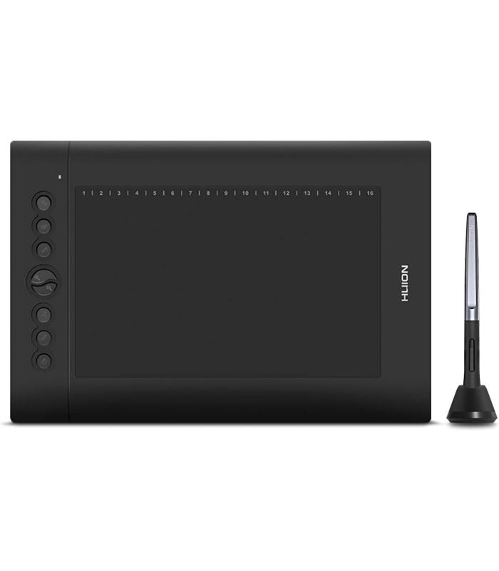 HUION H610 Pro V2 Graphic Drawing Tablet | Pen Tablet Tilt Function Battery-Free Stylus 8192 Pen Pressure with 8 Express Keys
