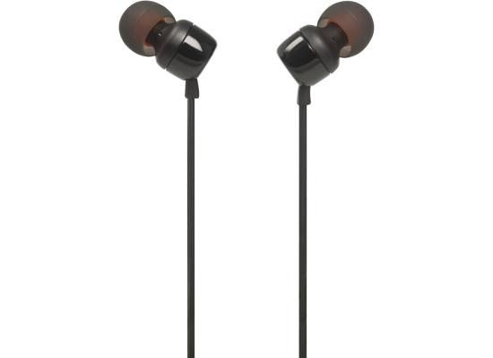 JBL Tune 110 Wired In-Ear Headphones with JBL Pure Bass Sound and Microphone | BLK