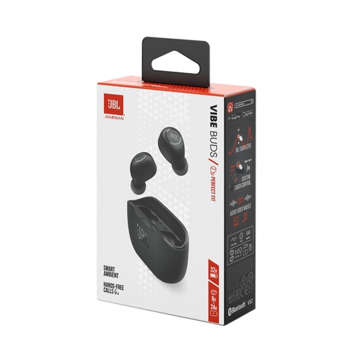 JBL Wave Buds True Wireless Earbuds | Deep Bass | Comfortable Fit | 32H Battery | Smart Ambient Technology | Hands-Free Call  | Water and Dust Resistant | Black