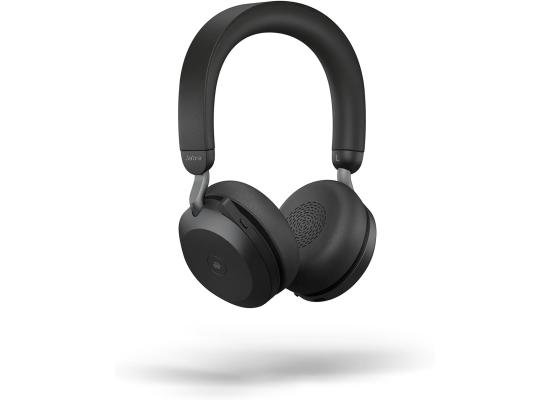 Jabra Evolve2 75 PC Wireless Headset with 8-Microphone Technology - Dual Foam Stereo Headphones with Advanced Active Noise Cancelling, USB-C Bluetooth Adapter and MS Teams-Compatibility - Black