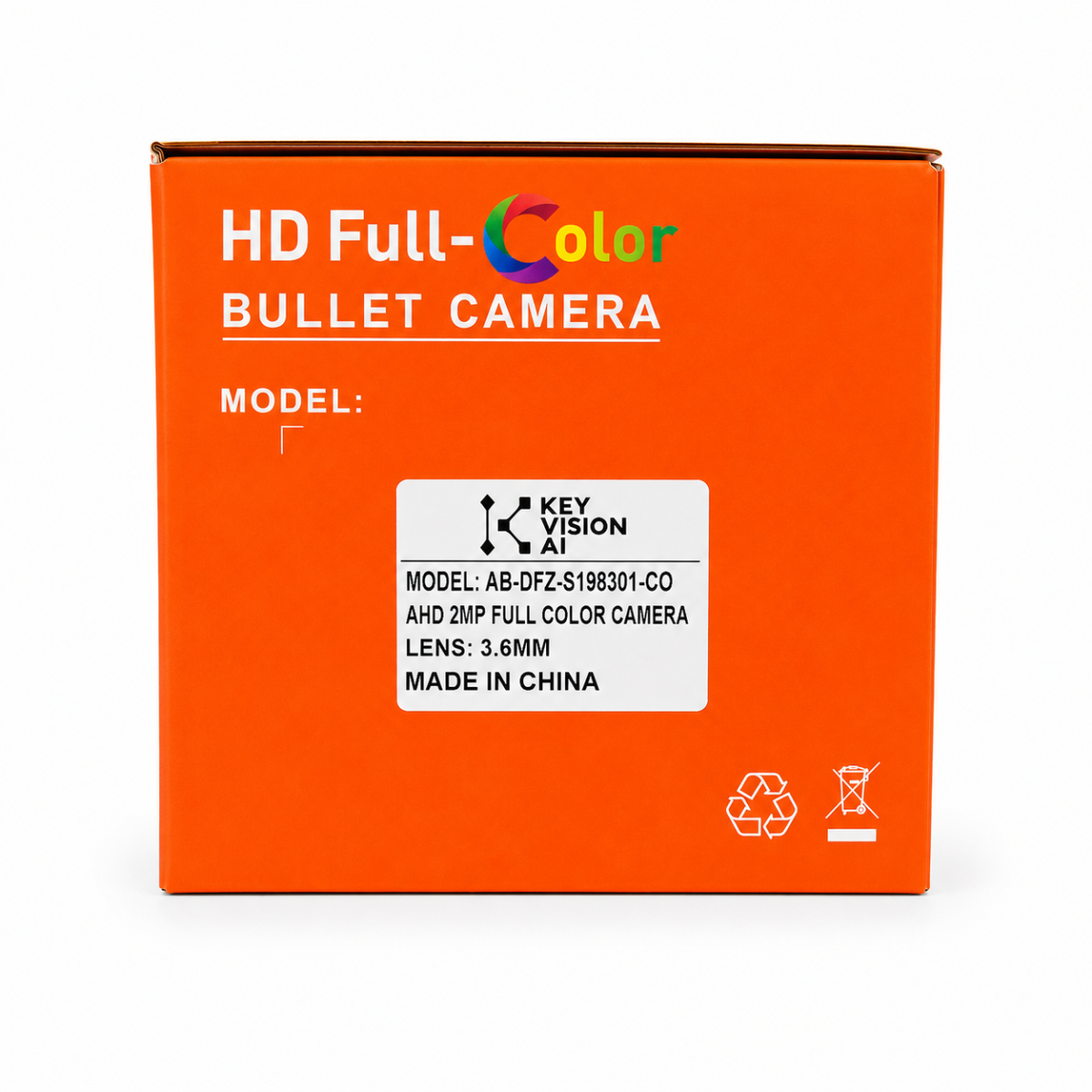 KEY-Vision-AI 2MP Full Color Security Camera 3.6mm Lens Outdoor HD Bullet Camera product thumbnail 3