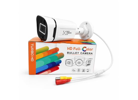 KEY-Vision-AI 5MP Full Color Security Camera 2.8mm Outdoor HD Bullet Camera