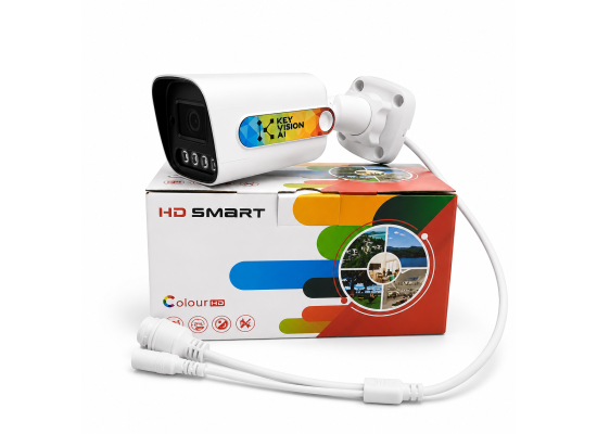 KEY-Vision-AI IP Camera Outdoor 4MP POE 3.6mm Lens | HD Colour Security Camera