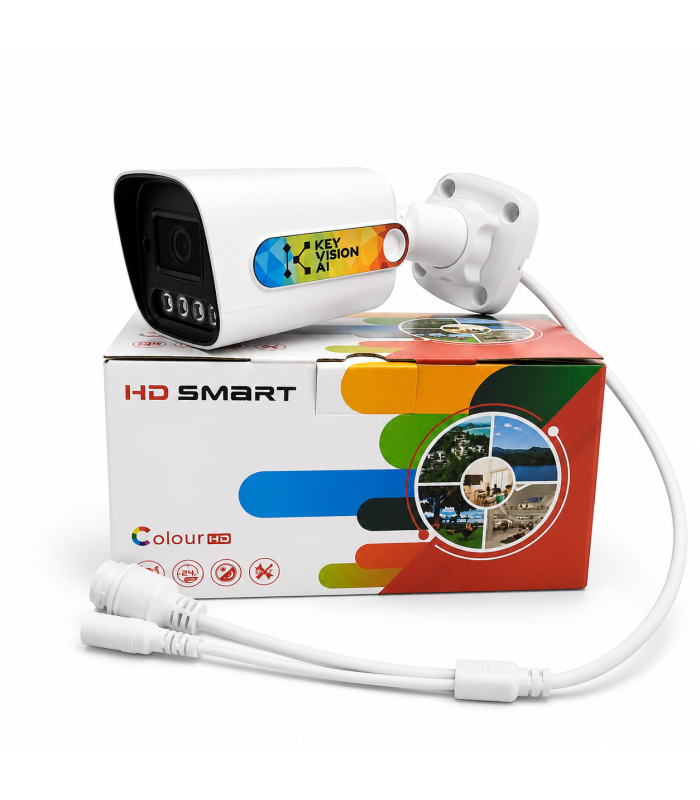 KEY-Vision-AI IP Camera Outdoor 4MP POE 3.6mm Lens | HD Colour Security Camera