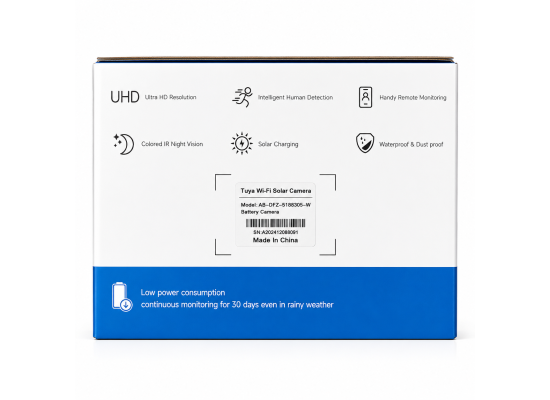 Key-Vision Dual Lens Wi-Fi PTZ Security Camera with Two-Way Audio & Smart Motion Detection