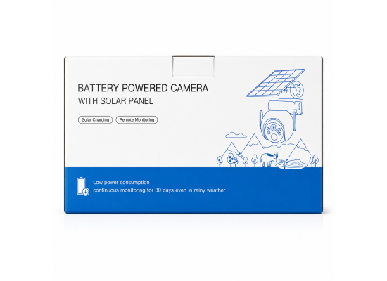 4MP Solar Wi-Fi PTZ Security Camera with Solar Panel | Tuya Smart App, Human Detection & Color Night Vision