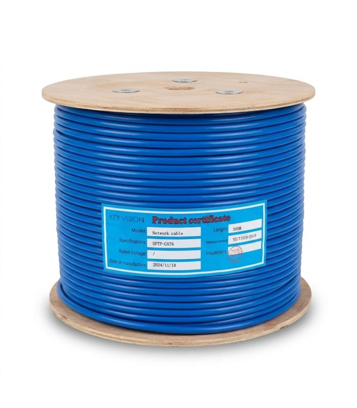 Key Vision Full Copper SFTP Cat6 Network Cable (305M) - Shielded- High Quality Key Vision Full Copper SFTP Cat6 Network Cable (305M) - Shielded- High Quality
