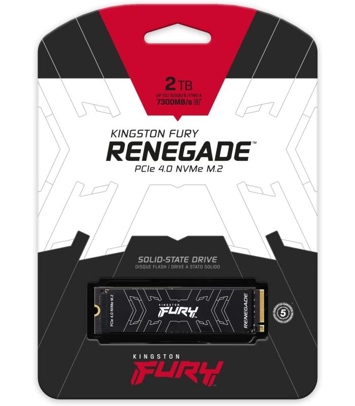 Kingston FURY Renegade 2TB PCIe Gen 4.0 NVMe M.2 Internal Gaming SSD | Up to 7300 MB/s | Graphene Heat Spreader | 3D TLC NAND | Works with PS5 | SFYRD/2000G
