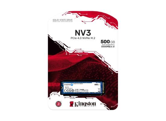 Kingston NV3 500B Gen 4x4 NVMe PCIe (2280) Up to 5,000MB/s read, 3,000MB/s write