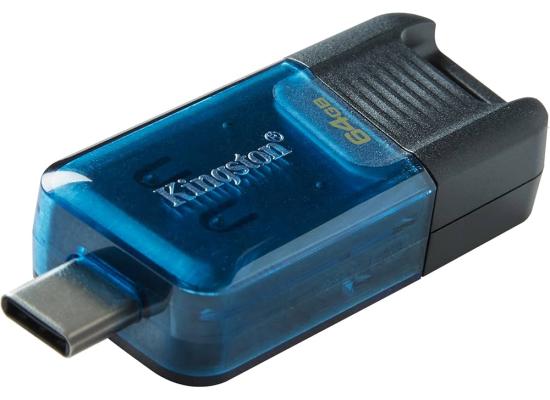 Kingston DataTraveler 80 M 64GB USB-C Flash Drive | USB 3.2 Gen 1 | Up to 200MB/s | DT80M/64G