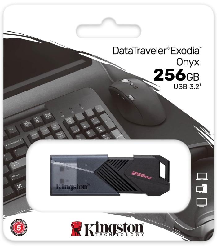 Kingston DataTraveler Exodia Onyx 256GB USB 3.2 Flash Drive Matte Black
