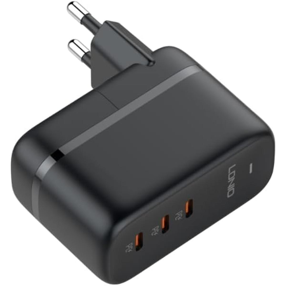 LDNIO Q367 65W GaN Universal Travel Charger - 3-Port USB-C Fast Charger - EU Plug LDNIO Q367 65W GaN Universal Travel Charger - 3-Port USB-C Fast Charger - EU Plug