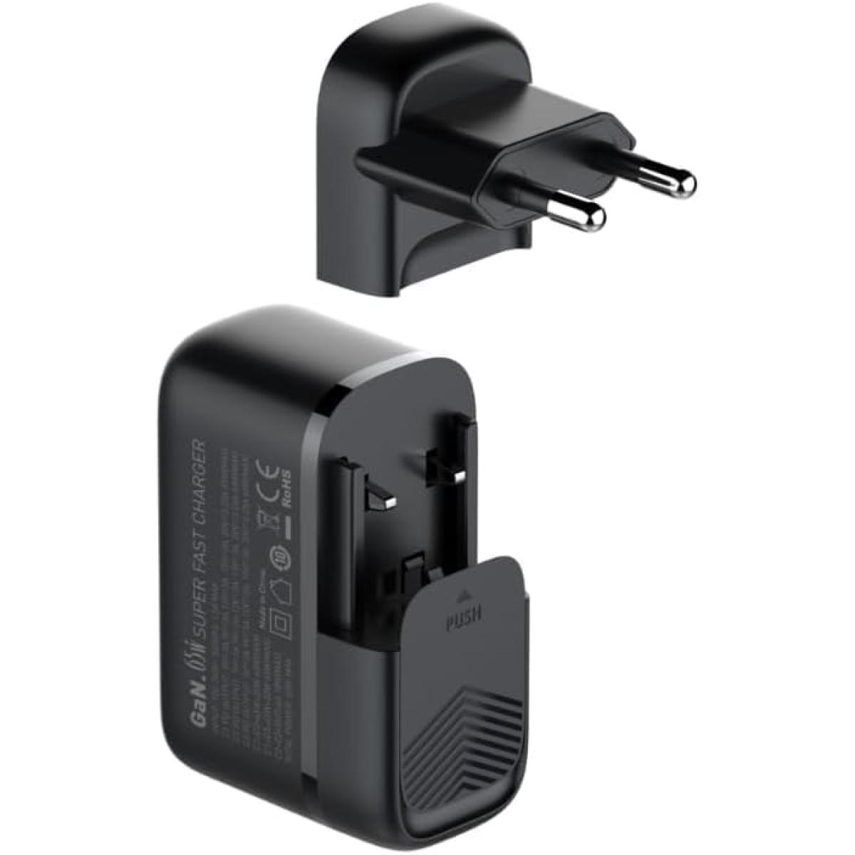 LDNIO Q367 65W GaN Universal Travel Charger - 3-Port USB-C Fast Charger - EU Plug LDNIO Q367 65W GaN Universal Travel Charger - 3-Port USB-C Fast Charger - EU Plug