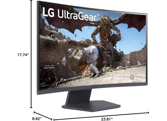 LG 27GS60QC-B Ultragear Curved Gaming Monitor 27-Inch 2K (2560x1440) 180Hz 1ms